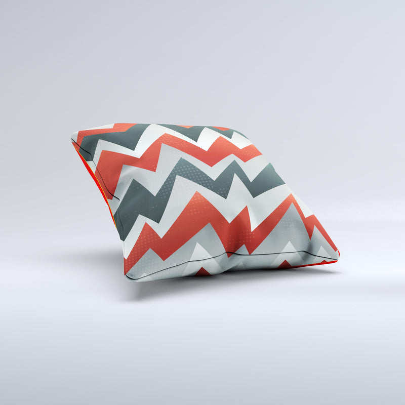 Abstract ZigZag Pattern v4 Ink-Fuzed Decorative Throw Pillow