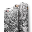 Aerial CityScape Black and White iPhone 6/6s or 6/6s Plus 2-Piece Hybrid INK-Fuzed Case