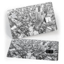 Aerial CityScape Black and White - Premium Protective Decal Skin-Kit for the Apple Credit Card