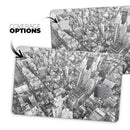 Aerial CityScape Black and White - Premium Protective Decal Skin-Kit for the Apple Credit Card