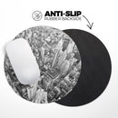 Aerial CityScape Black and White// WaterProof Rubber Foam Backed Anti-Slip Mouse Pad for Home Work Office or Gaming Computer Desk