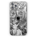 Aerial CityScape Black and White  - Protective Skin Wrap & Decal – Compatible with iPhone SE to iPhone 17 Pro Max (All Models)