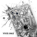 Aerial CityScape Black and White  - Protective Skin Wrap & Decal – Compatible with iPhone SE to iPhone 17 Pro Max (All Models)