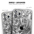 Aerial CityScape Black and White  - Protective Skin Wrap & Decal – Compatible with iPhone SE to iPhone 17 Pro Max (All Models)