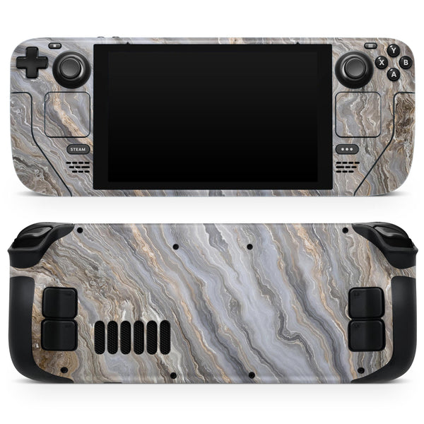 Agate Marble Slate V3 // Full Body Skin Decal Wrap Kit for the Steam Deck handheld gaming computer