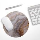 Agate Marble Slate V4// WaterProof Rubber Foam Backed Anti-Slip Mouse Pad for Home Work Office or Gaming Computer Desk