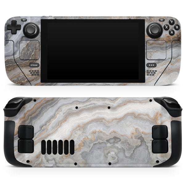 Agate Marble Slate V6 // Full Body Skin Decal Wrap Kit for the Steam Deck handheld gaming computer
