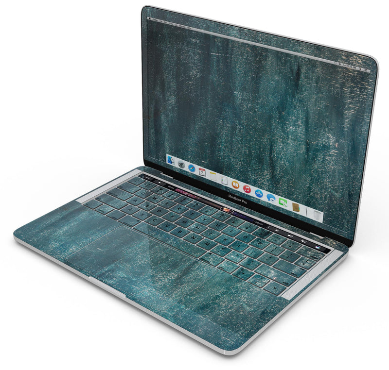 Aged Green Paint Surface - Skin Decal Wrap Kit Compatible with the Apple MacBook Pro, Pro with Touch Bar or Air (11", 12", 13", 15" & 16" - All Versions Available)