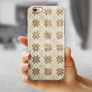 Aged Aqua Polygon Pattern iPhone 6/6s or 6/6s Plus 2-Piece Hybrid INK-Fuzed Case