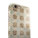 Aged Aqua Polygon Pattern iPhone 6/6s or 6/6s Plus 2-Piece Hybrid INK-Fuzed Case