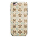 Aged Aqua Polygon Pattern iPhone 6/6s or 6/6s Plus 2-Piece Hybrid INK-Fuzed Case