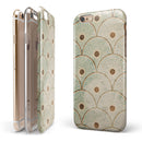 Aged Aqua SemiCircles with Polka Dots iPhone 6/6s or 6/6s Plus 2-Piece Hybrid INK-Fuzed Case