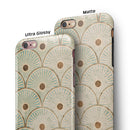 Aged Aqua SemiCircles with Polka Dots iPhone 6/6s or 6/6s Plus 2-Piece Hybrid INK-Fuzed Case