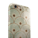 Aged Aqua SemiCircles with Polka Dots iPhone 6/6s or 6/6s Plus 2-Piece Hybrid INK-Fuzed Case