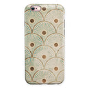 Aged Aqua SemiCircles with Polka Dots iPhone 6/6s or 6/6s Plus 2-Piece Hybrid INK-Fuzed Case