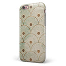 Aged Aqua SemiCircles with Polka Dots iPhone 6/6s or 6/6s Plus 2-Piece Hybrid INK-Fuzed Case