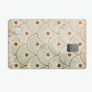 Aged Aqua SemiCircles with Polka Dots - Premium Protective Decal Skin-Kit for the Apple Credit Card