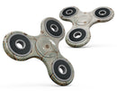 Aged Aqua SemiCircles with Polka Dots Full-Body Fidget Spinner Skin-Kit
