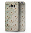 Aged Aqua SemiCircles with Polka Dots - Samsung Galaxy S8 Full-Body Skin Kit