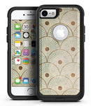 Aged Aqua SemiCircles with Polka Dots - iPhone 7 or 7 Plus Commuter Case Skin Kit