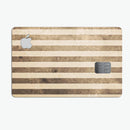 Aged Brown and Grunge Vertical Stripes - Premium Protective Decal Skin-Kit for the Apple Credit Card