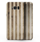 Aged Brown and Grunge Vertical Stripes - Samsung Galaxy S8 Full-Body Skin Kit