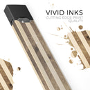 Aged Brown and Grunge Vertical Stripes - Premium Decal Protective Skin-Wrap Sticker compatible with the Juul Labs vaping device