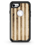 Aged Brown and Grunge Vertical Stripes - iPhone 7 or 8 OtterBox Case & Skin Kits