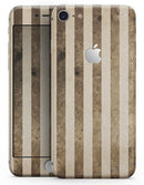 Aged Brown and Grunge Vertical Stripes - Skin-kit for the iPhone 8 or 8 Plus