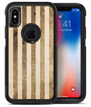 Aged Brown and Grunge Vertical Stripes - iPhone X OtterBox Case & Skin Kits
