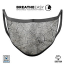 Aged Cracked Tree Stump Core - Made in USA Mouth Cover Unisex Anti-Dust Cotton Blend Reusable & Washable Face Mask with Adjustable Sizing for Adult or Child