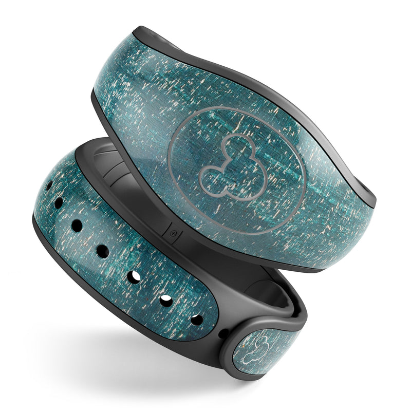 Aged Green Paint Surface - Decal Skin Wrap Kit for the Disney Magic Band