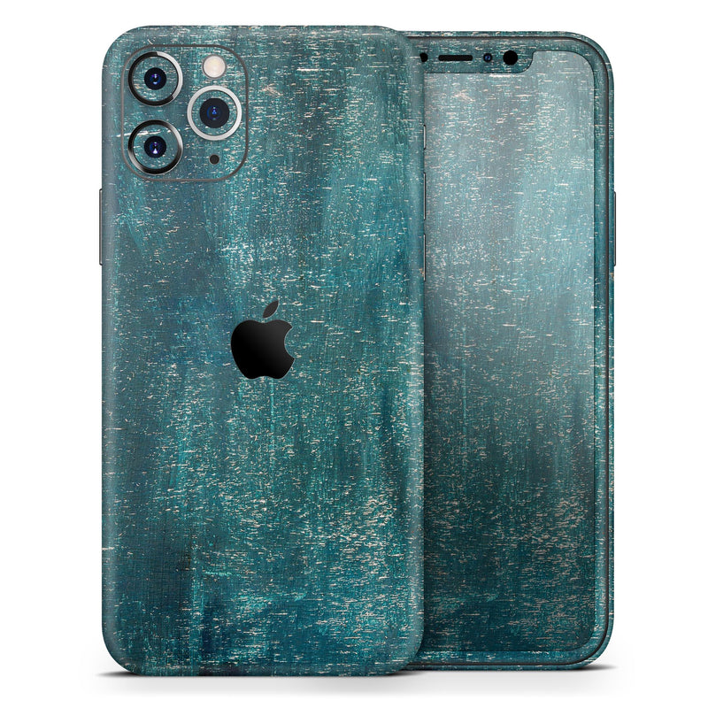 Aged Green Paint Surface  - Protective Skin Wrap & Decal – Compatible with iPhone SE to iPhone 17 Pro Max (All Models)