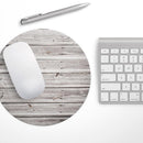Aged White Wood Planks// WaterProof Rubber Foam Backed Anti-Slip Mouse Pad for Home Work Office or Gaming Computer Desk