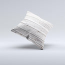 Aged White Wood Planks Ink-Fuzed Decorative Throw Pillow