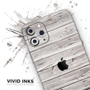 Aged White Wood Planks  - Protective Skin Wrap & Decal – Compatible with iPhone SE to iPhone 17 Pro Max (All Models)