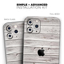 Aged White Wood Planks  - Protective Skin Wrap & Decal – Compatible with iPhone SE to iPhone 17 Pro Max (All Models)