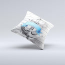 Aged White Wood With Anchor Ink-Fuzed Decorative Throw Pillow