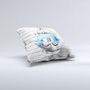 Aged White Wood With Anchor Ink-Fuzed Decorative Throw Pillow