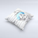 Aged White Wood With Anchor Ink-Fuzed Decorative Throw Pillow