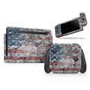 Aged and Wrinkled American Flag // Skin Decal Wrap Kit for Nintendo Switch Console & Dock, Joy-Cons, Pro Controller, Lite, 3DS XL, 2DS XL, DSi, or Wii - Vinyl Skin Wrap for Nintendo Switch 2, OLED, Lite, Pro Controller, Wii & Classic Handhelds