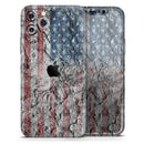 Aged and Wrinkled American Flag  - Protective Skin Wrap & Decal – Compatible with iPhone SE to iPhone 17 Pro Max (All Models)