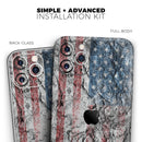 Aged and Wrinkled American Flag  - Protective Skin Wrap & Decal – Compatible with iPhone SE to iPhone 17 Pro Max (All Models)