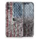 Aged and Wrinkled American Flag  - Protective Skin Wrap & Decal – Compatible with iPhone SE to iPhone 17 Pro Max (All Models)