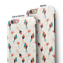All Over Flying Kites Pattern iPhone 6/6s or 6/6s Plus 2-Piece Hybrid INK-Fuzed Case