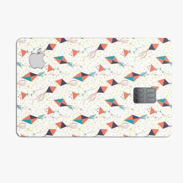 All Over Flying Kites Pattern - Premium Protective Decal Skin-Kit for the Apple Credit Card