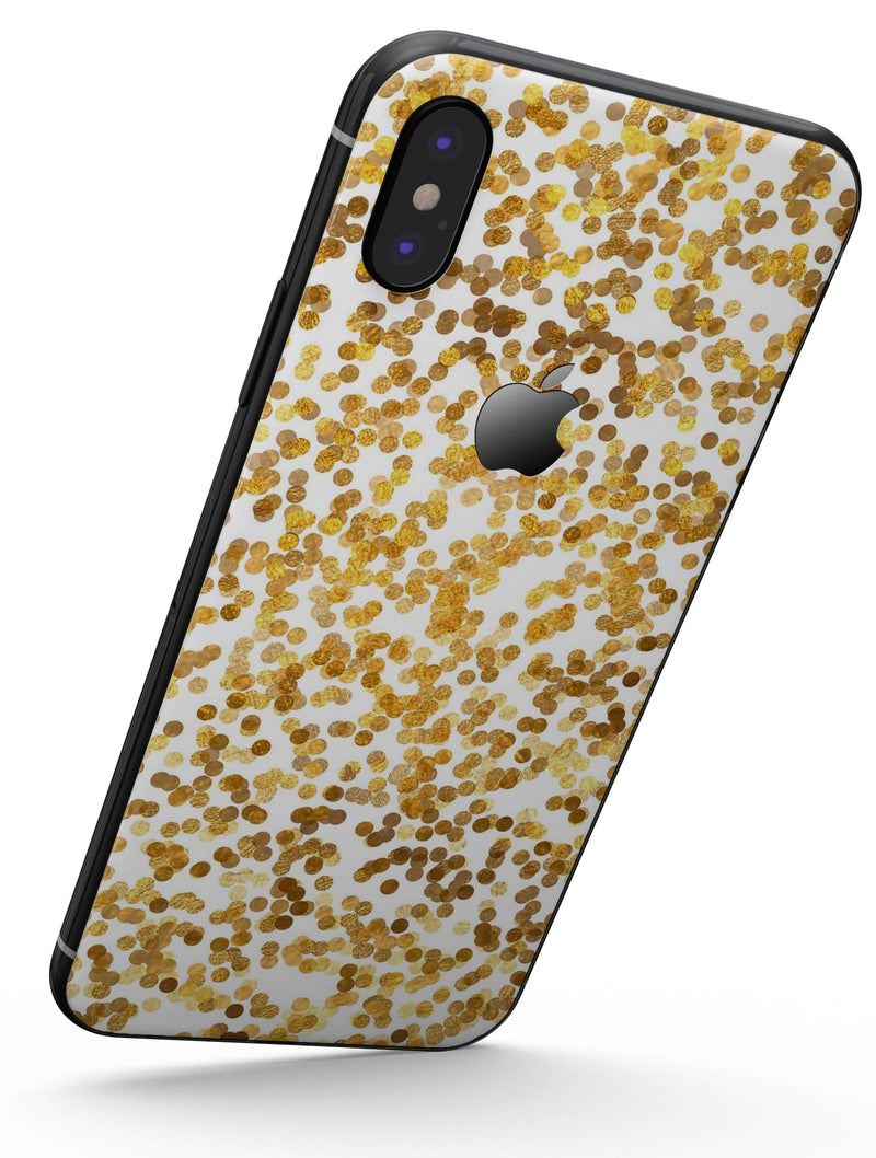 All Over Scattered Golden Micro Dots - iPhone X Skin-Kit