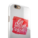 All You Need is Love iPhone 6/6s or 6/6s Plus 2-Piece Hybrid INK-Fuzed Case
