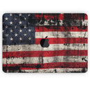 American Distressed Flag Panel // Skin Decal Wrap Kit Compatible with the Apple MacBook Pro, Pro with Touch Bar or Air (11, 12, 13, 15 & 16" - All Versions Available)