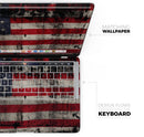 American Distressed Flag Panel // Skin Decal Wrap Kit Compatible with the Apple MacBook Pro, Pro with Touch Bar or Air (11, 12, 13, 15 & 16" - All Versions Available)